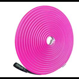 Banda led neon roz 12v, 5m cu sursa de alimentare inclusa
