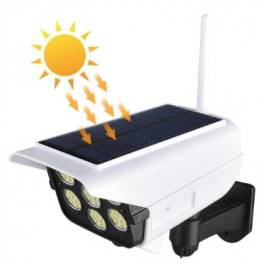 Camera falsa cu panou solar, 77 led, senzor de miscare, jd 2178t + telecomanda