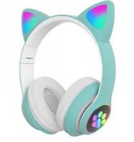 Casti audio wireless, urechi de pisica, iluminare led