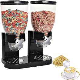 Dispenser dublu pentru cereale , negru