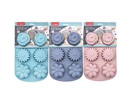 Forma din silicon pentru 6 briose ,modele diferite