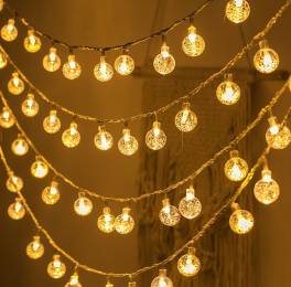 Instalatie cu incarcare solara 5 m ,30 globulete diverse culori