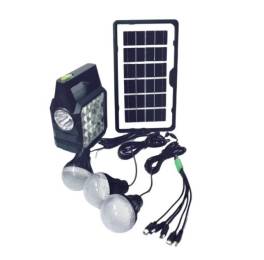 Kit solar  multifunctional  cu panou solar, 3 becuri, power bank, gd-105