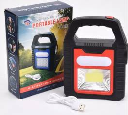 Lampa portabila cu incarcare solara 50 w cob 