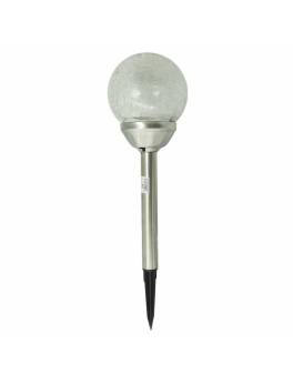 Lampa solara de gradina din inox cu led multicolor