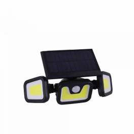 Lampa tripla split, cu panou solar si senzor de miscare