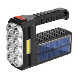 Lanternă 8 led+cob cu încarcare solară și usb q-sd623