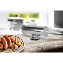Masina din inox pentru umplut carnati, 3 palnii incluse