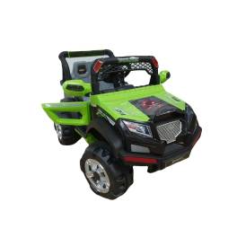 Masinuta electrica jeep cu telecomanda, verde, 12v, usb