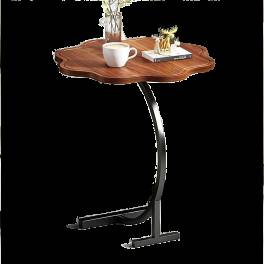 Masuta de cafea cu picior model floare pentru pat/canapea , maro