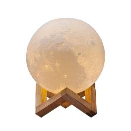 Moon lamp 3d - lampa in forma de luna, lumina led, stand lemn