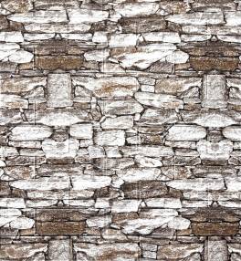 Set 10 buc tapet autoadeziv din spuma moale ,70x77 cm ,model pietre maro+crem