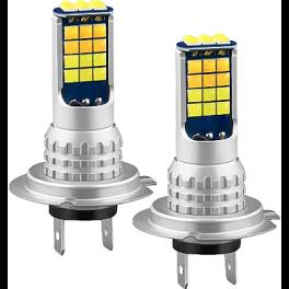 Set 2 bec led h7 3030 smd 90w cu 2 moduri luminoase