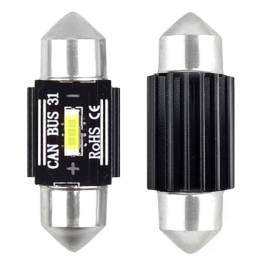 Set 2 becuri auto led canbus smd 1860 12-24v c5w 31 mm