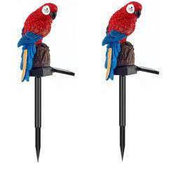 Set 2 decoratiuni solare in forma de papagal ara