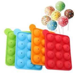 Set 2 forme din silicon pentru cake pops cu 12 cavitati