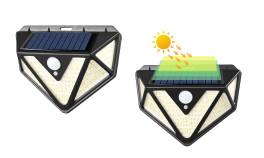 Set 2 lampi  solare 100 led-uri  si senzor de miscare