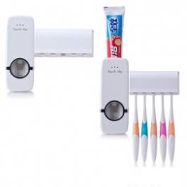 Set 2 x dozator pasta de dinti + cadou suport periute