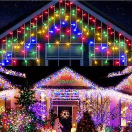 Set 3 instalatii 15 metri model  franjuri  cu led , diverse culori