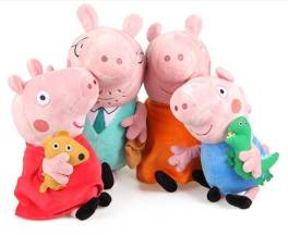 Set 4 jucarii din plus peppa pig stil breloc