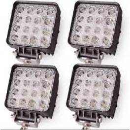Set 4 proiectoare 16 led 48w auto off-road, ip 67