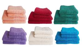 Set 4 prosoape groase si pufoase, bumbac, model grecesc 400gr/mp