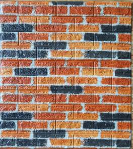 Set 5 bucati tapet autoadeziv 3 d 70x70 cm caramida combinata