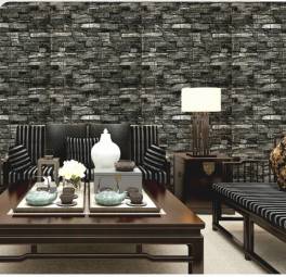 Set 5 bucati tapet autoadeziv 3 d 70x70 cm piatra gri