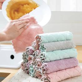 Set 5 lavete microfibra pentru bucatarie, 27x15cm