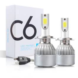 Set becuri auto led c6 h4, 7600 lumeni, 36 w