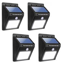 Set de 4 lampi solare, 30 de leduri cu senzor de miscare si de lumina