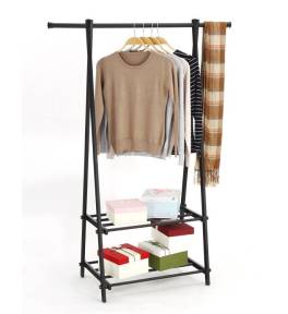 Suport pentru  haine triunghiular  cu 2 rafturi inferioare