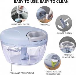 Tocator manual pentru legume cu 3 lame