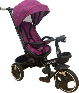 Tricicleta cu pozitie de somn, scaun reversibil, 8-36 luni cu 2 cosulete