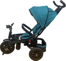 Tricicleta cu scaun reversibil si pozitie de somn 4 in 1 culoare verde