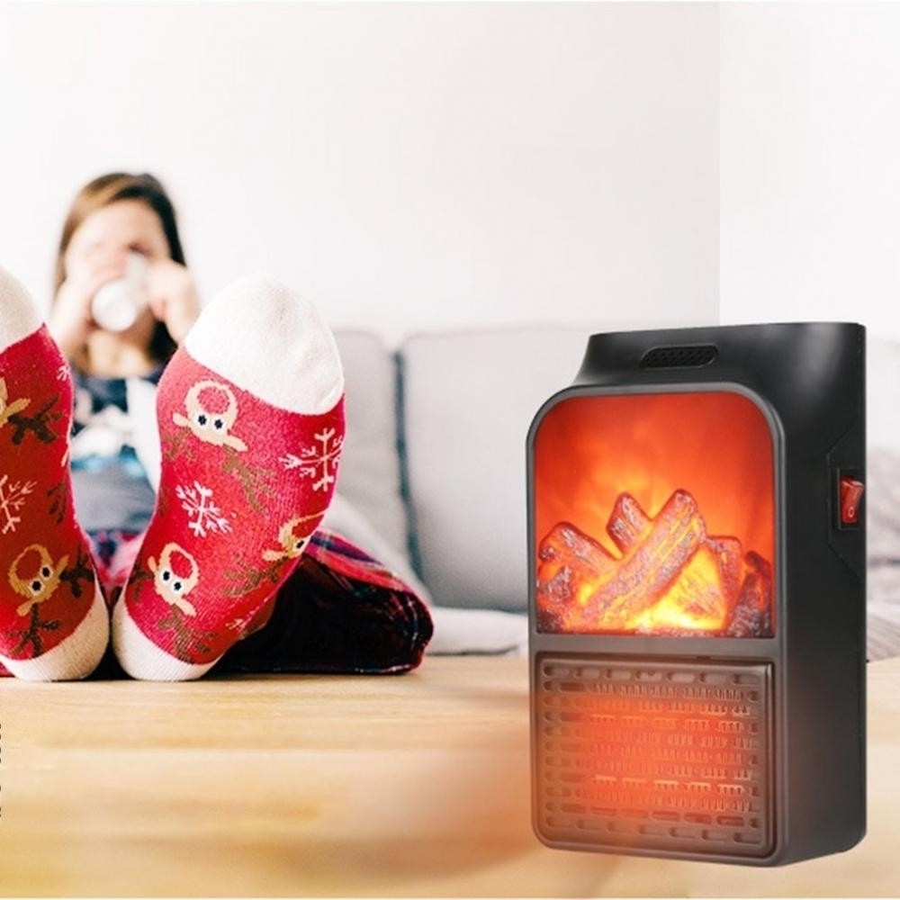 Aeroterma portabila flame heater, 500 w, 2 niveluri temperatura, negru.