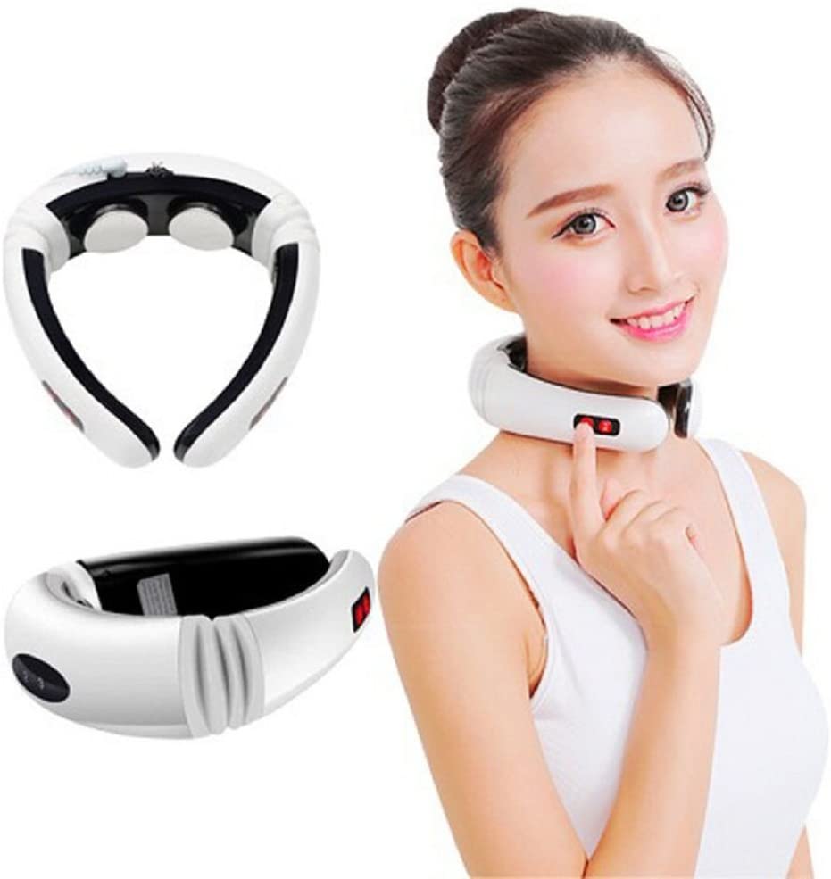 Aparat de masaj cervical electric, alb, masarea gatului si a umerilor