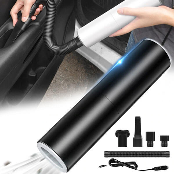 Aspirator auto portabil, umed/uscat, cu accesorii incluse