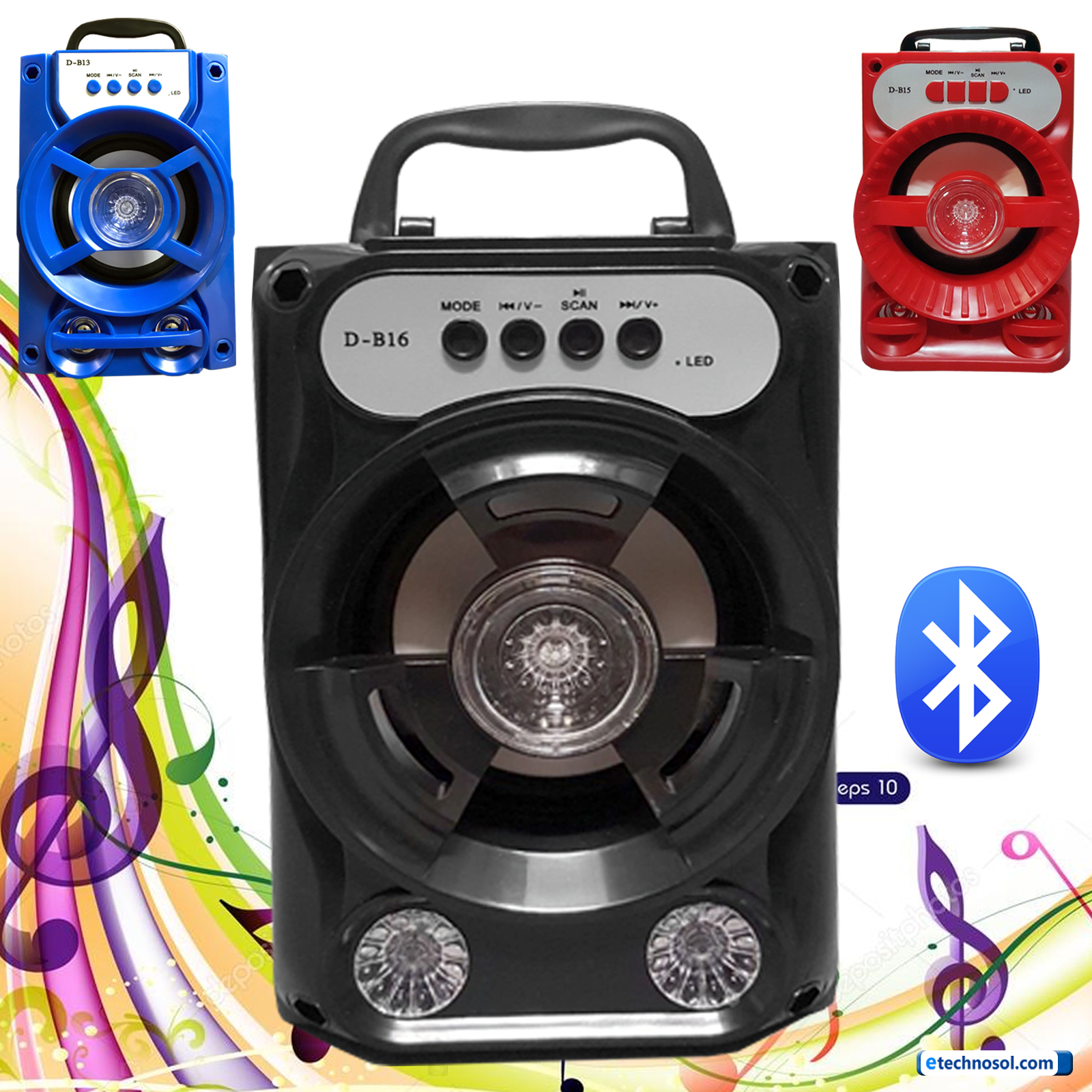 Boxa portabila cu usb / tf / bluetooth / baterie / fm