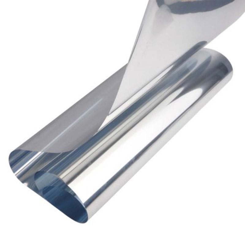 Folie protectie solara pentru usi sau ferestre de sticla 60x300 cm,argintiu