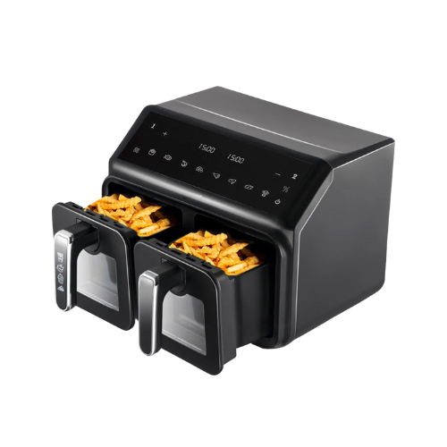Friteuza dubla fara ulei air fryer &ndash; afisaj digital, 10l capacitate