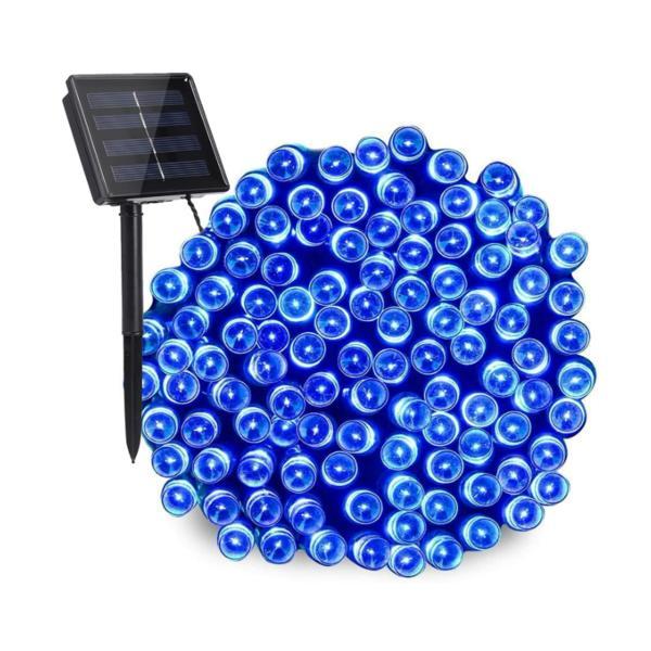 Instalatie cu incarcare solara si telecomanda si 7 jocuri de lumini , lungime 50  m, diverse culori