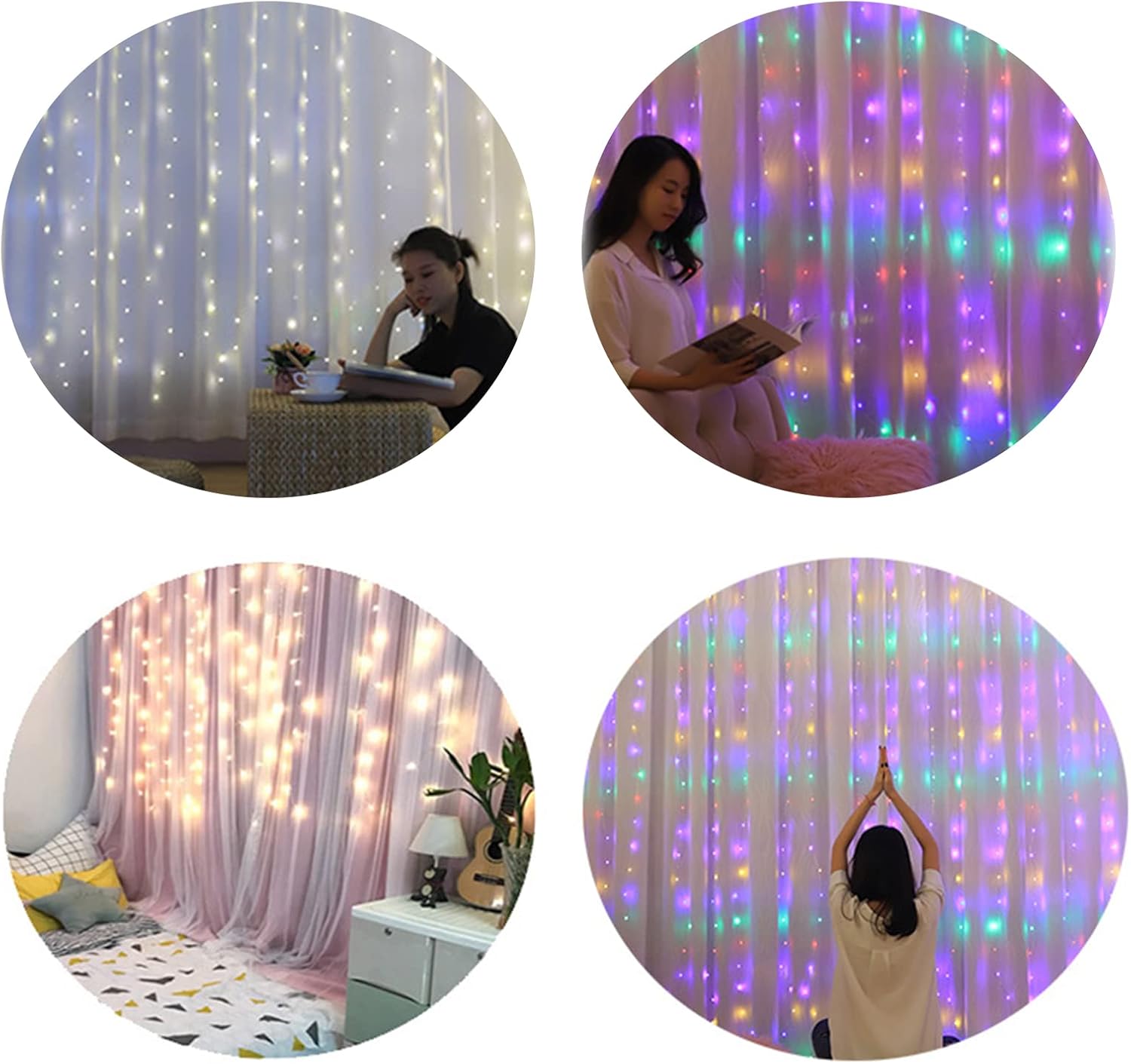 Instalatie de craciun de exterior tip banda led ,model perdea 120 led , 3x1m,ip44,diverse culori