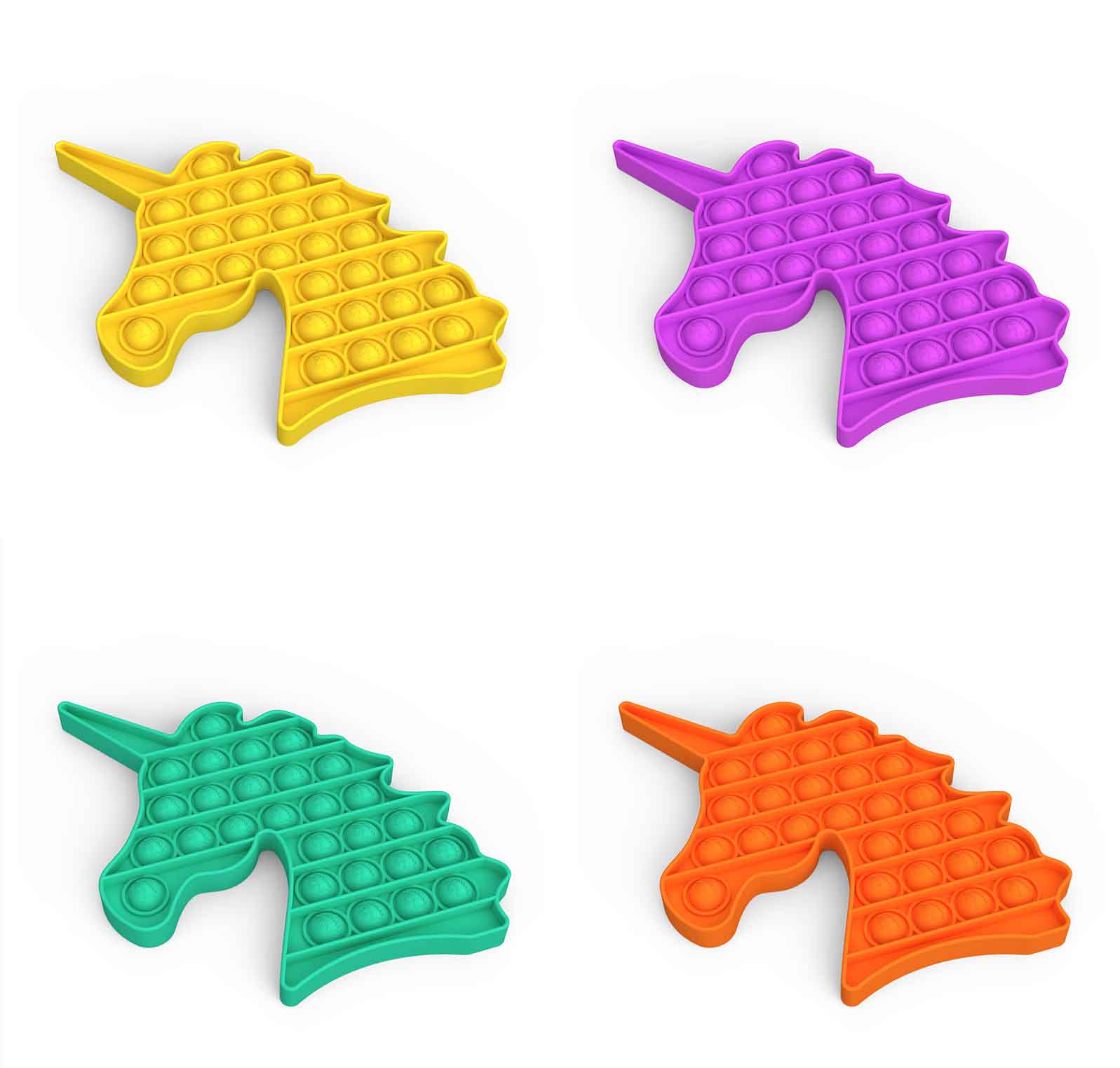 Jucarie antistres din silicon, pop it now, forma unicorn