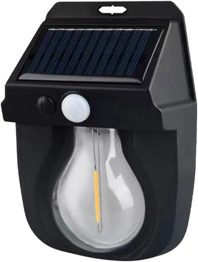 Lampa cu incarcare solara tip bec pentru perete cu senzor de miscare , model cl227