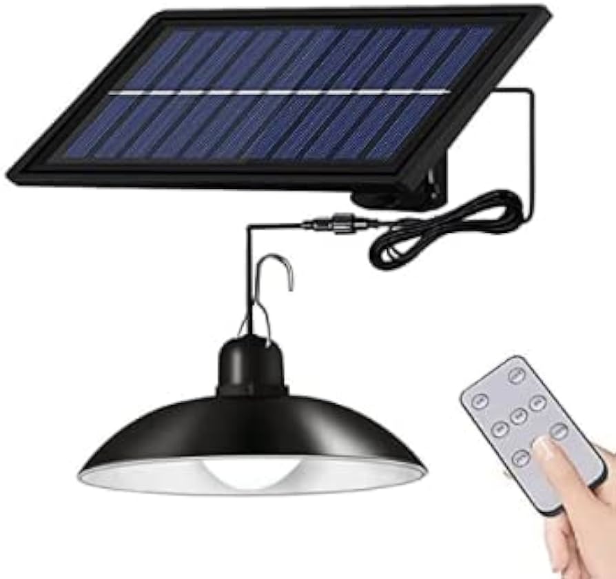 Lampa solara suspendata, cu telecomanda, 90 lm/w