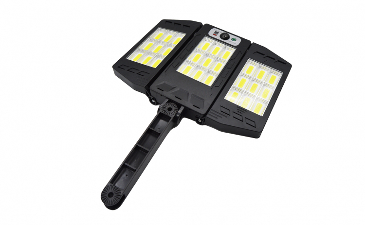 Lampa solara tripla perete cu telecomanda si senzor de lumina