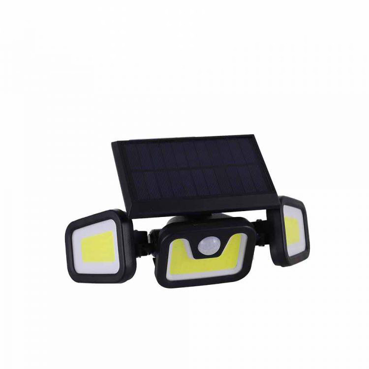Lampa tripla split, cu panou solar si senzor de miscare