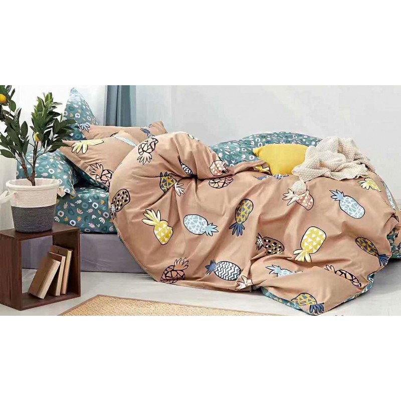 Lenjerie de pat din bumbac pentru 2 persoane, 4 piese cod-l.b79