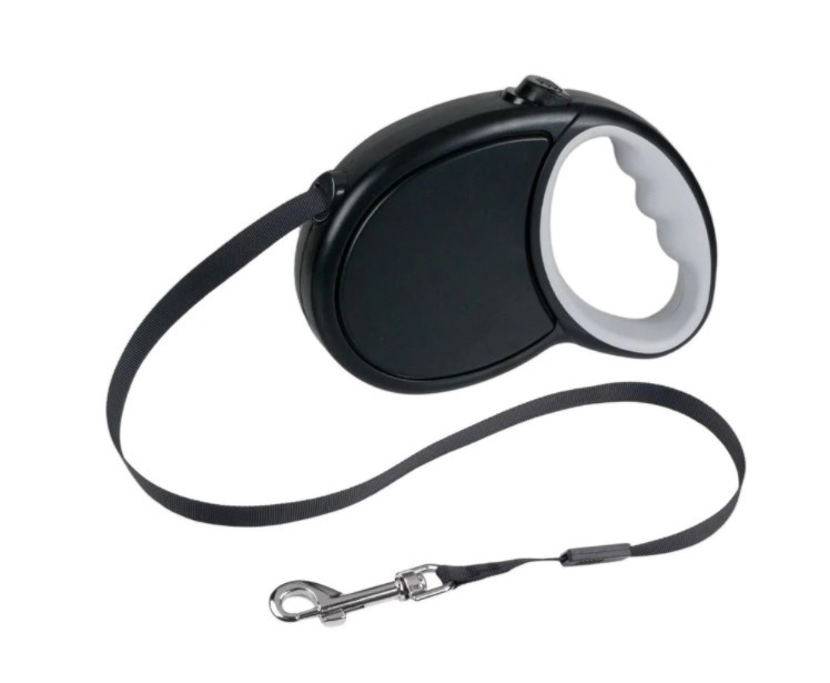 Lesa mecanica pentru caini,neagra, 7 m